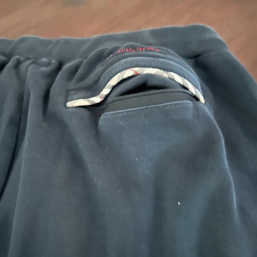 Burberry Golf Black Joggers Nova Check Trim on Back Pocket (M1)